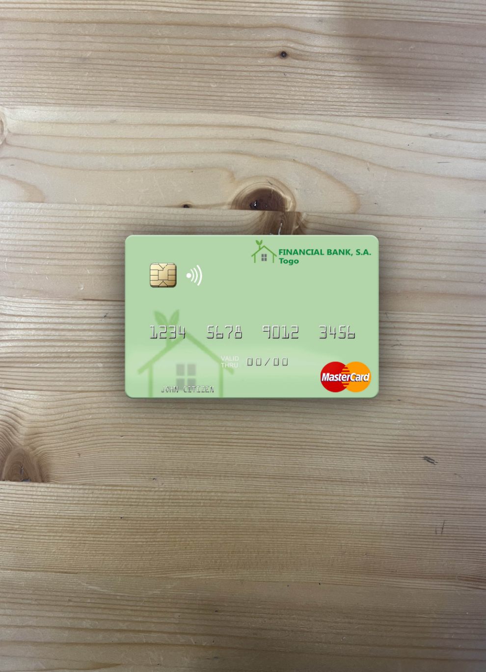 Download Togo Financial Bank mastercard photolook front Photoshop template